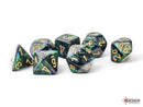 Scarab Mega-hedral Jade/gold 7-Die Set