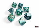 Lustrous Neptune/grey Polyhedral 7-Dice Set (with bonus die)
