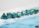 Lustrous Neptune/grey Polyhedral 7-Dice Set (with bonus die)