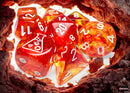 Nebula Molten/white Luminary™ Polyhedral 7-Dice Set (with bonus die)