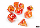Nebula Molten/white Luminary™ Polyhedral 7-Dice Set (with bonus die)