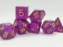 Time Walker | Purple w/Gold Glitter 7-Dice Set RPG Dice Set