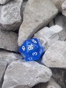 Time Walker | Blue w/White Glitter 7-Dice Set RPG Dice Set