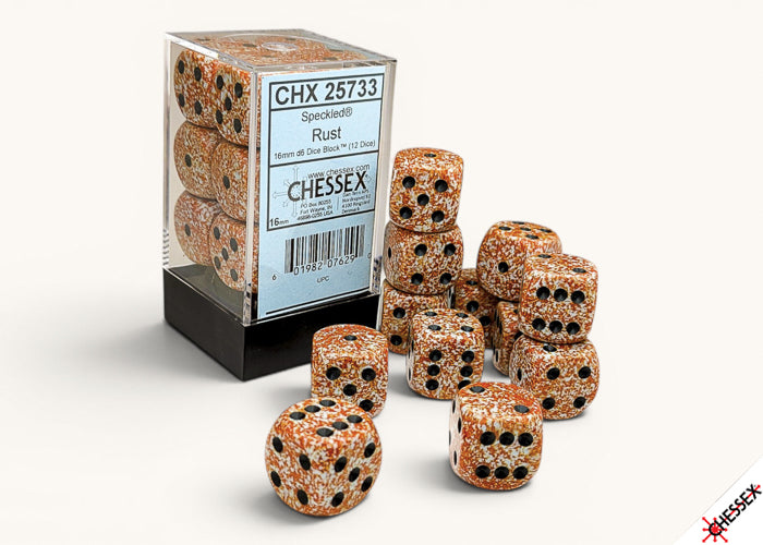 Preorder Speckled® RUST Chessex Speckled Dice | 7-Dice / 16mm Block /