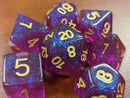 Time Walker | Purple w/Gold Glitter 7-Dice Set RPG Dice Set