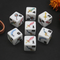 (White) Sword Dice | Printed d6 Dice Featuring Fantasy Weapons Numbered