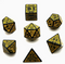 Arcane Abyssal Gold Polyhedral Dice Set | 7-Dice Black & Yellow