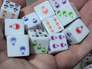 Potion Bottle Dice – 16mm White D6 with Colorful Potions (Sold Per Piece)