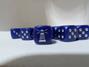16mm Marble Blue Lighthouse Dice – Silver Numbers & Glitter Effect (Sold Individually)
