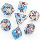 Bard (Violin) Clear Dice w/ Golden Violin 7-Dice Set Rpg