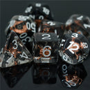 Fighter (Shield) Clear Dice w/ Golden Shield7-Dice Set Rpg