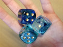 Nebula Oceanic/gold Luminary 7-Dice/16mm/12mm/30mm/Ten10's