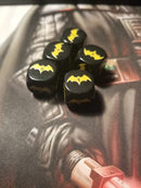 Yellow Bat Black Dice 6 Sided 16mm (Custom Printed)