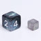 Grey Iridescent 7-Dice Mini-Dice RPG Set w/Silver Numbers Miniature Dice