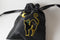 Black Cat Gift Bag Large Game Dice Bag White Counter Pouch Taffeta Scary Night