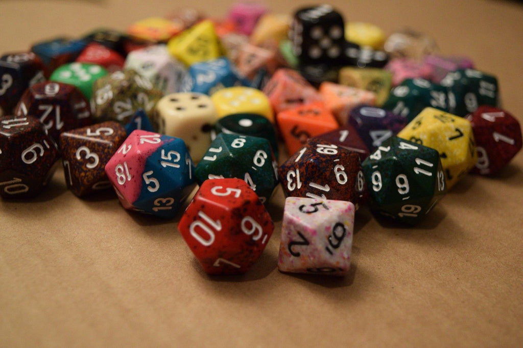 Various Options of Pound of Dice RPG Chessex Game Dice d4, d6, d8, d12,  d20 Rare Dice