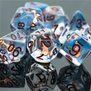 Bard (Violin) Clear Dice w/ Golden Violin 7-Dice Set Rpg
