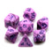 Warlock's Pain 7-Dice Set Purple & Light Purple w/Purple Numbers Dnd Dice Set