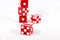 Red Casino Dice d6 19mm Razor Edge No Serial Numbers or Names Clean (1 Piece)