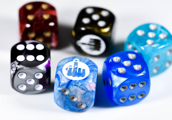 Middle Finger d6 Pipped Dice | Customized d6 Dice in Various Colors