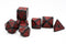 Dragon Red Distressed Ancient 7-Dice Set Black w/Red Dnd Dice