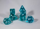 Translucent 7-Die Chessex Sets Made in Germany -Red, Blue, Green, Teal, Purple-