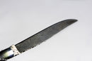 (White/Black) 9" Damascus Pocket Knife