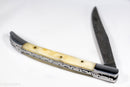 (White Ivory) 9" Damascus Pocket Knife