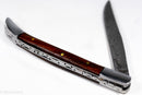(Brown Wood) 9" Damascus Pocket Knife