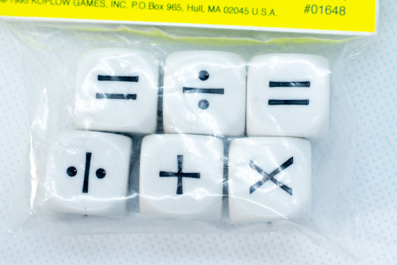 Math Operators Dice Learning Educational Resource Multiplication Addition (6-Pack)