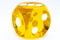 Clear Yellow 50mm d6 with White Pips Jumbo Pipped Dice