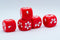 10-Pack Red w/White Falling Petals Dice 16mm D6 Flower Dice