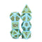Mini-Moss Ancient 7-Dice Set Role Playing Dungeons and Dragons Dice (Green / Seafoam)