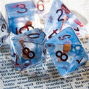 Bard (Violin) Clear Dice w/ Golden Violin 7-Dice Set Rpg