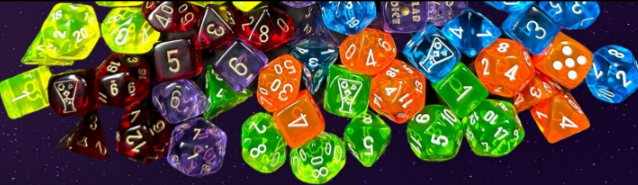 Chessex Lab Dice 7 | Rolling out Translucent Dice