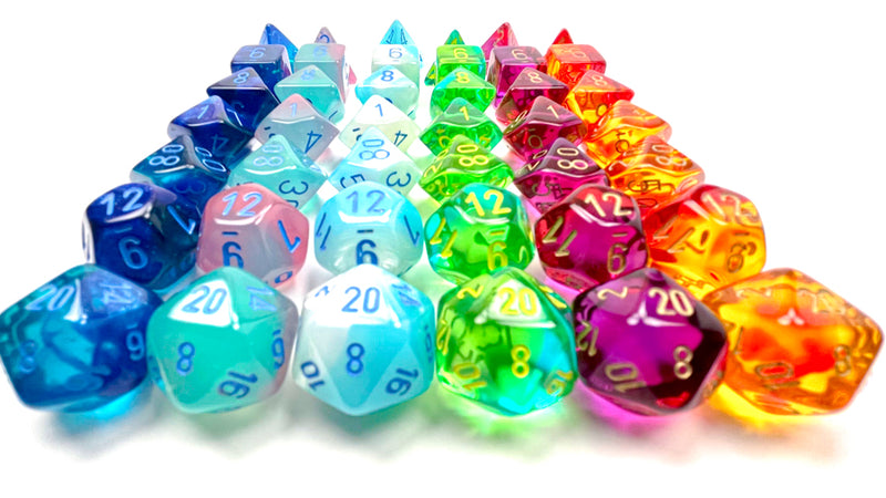 New Gemini Dice Sets by Chessex Dice: A color breakdown