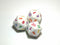 d20 Opaque White/rainbow | White Single 20-Sided Dice (sold per piece)