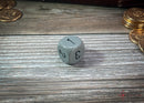 Opaque Grey/black 16mm d3 Dice (Single d6 w/ 1-2-3 twice) (1 piece)