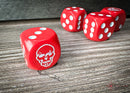 Skull Dice | Red ColorD6 Dice Numbered with Skull on '1' Side (sold per die)