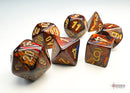 Scarab Blue Blood/gold Mini-Polyhedral 7-Die Set (Mini Poly Release 3)