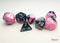 Gemini Black-Pink/white Mini-Polyhedral 7-Die Set (Mini Poly Release 3)