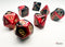 Gemini Black-Red/gold Mini-Polyhedral 7-Die Set (Mini Poly Release 3)