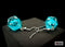 *Preorder* Hook Earrings Translucent Teal Mini-Poly d20 Pair