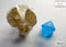 Frosted Caribbean Blue/white Mini-Polyhedral 7-Die Set (Mini Poly Release 3)