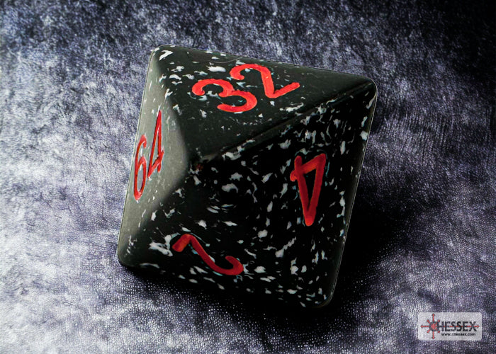 Speckled Space 8-Sided Doubling Cube | 1-128 Backgammon Type Novelty Dice