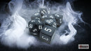 Chessex Frosted Smoke Polyhedral Dice Set – 7-Piece RPG Dice (Gray w/ White Numbers)