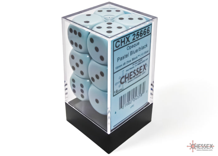 Opaque Pastel Blue/back | 7-Dice, 16mm, 12mm, d10s by Chessex