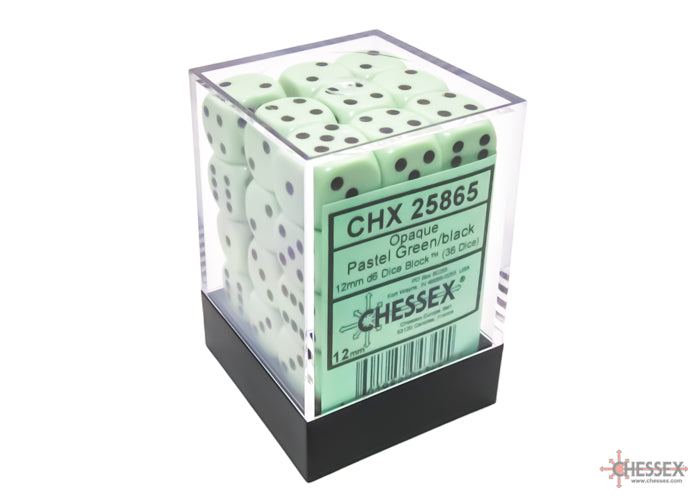 *preorder* Opaque Pastel Green/back | 7-Dice, 16mm, 12mm, d10s by Chessex