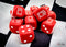(preorder) WW2 dice Japan Opaque Red/white 16mm d6 Dice Block (12 dice)