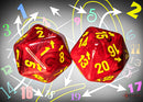 Vortex Red/yellow Countup&down d20 | Single die (1 piece/die)